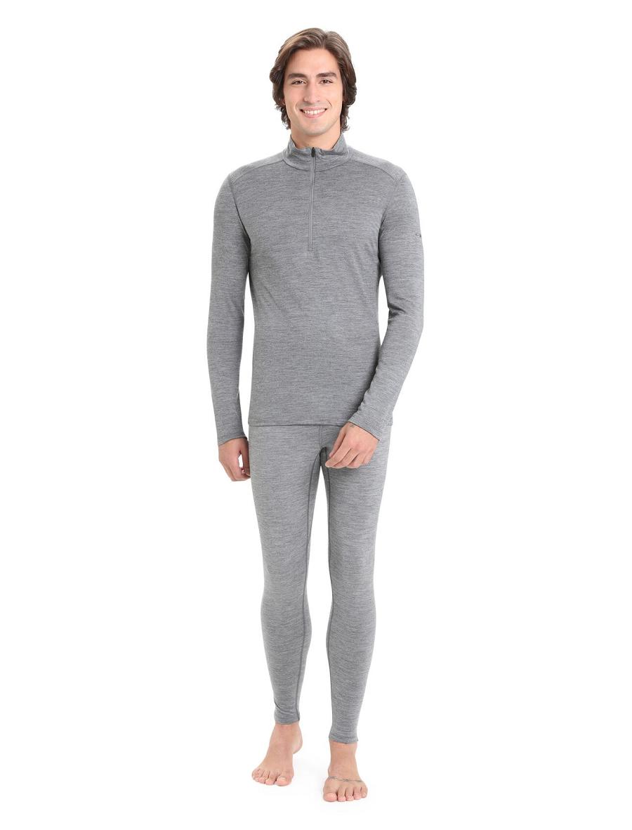 Icebreaker Merino 200 Oasis Long Sleeve Half Zip Thermal Top Miesten Base Layers Harmaat | FI 1360ILHS